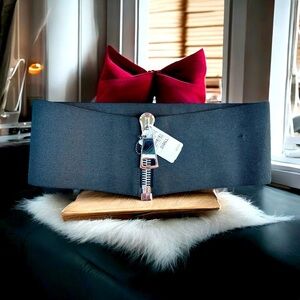 NWT! Suzi Roher Black Stretch Spandex Waistband Belt S